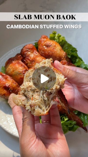 Cambodian Stuffed Chicken Wings, Cambodian Food Recipes, Stuffed Wings, Stuffed Chicken Wings, Cambodian Food, Stuffed Chicken, Asian Flavors, Chicken Wing Recipes, Wing Recipes