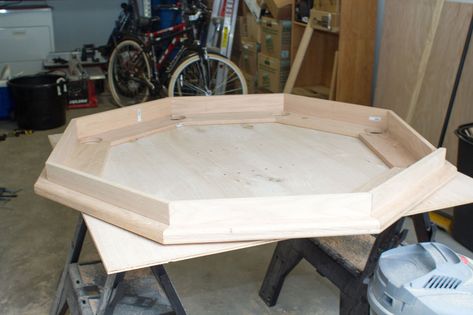 Octagon Poker Table (Part 3: Vertical Skirt) | Brian Nelson Poker Table Ideas, Poker Table Diy, Octagon Poker Table, Domino Tables, Poker Table Plans, Domino Table, Poker Tables, Boxing Images, Octagon Table