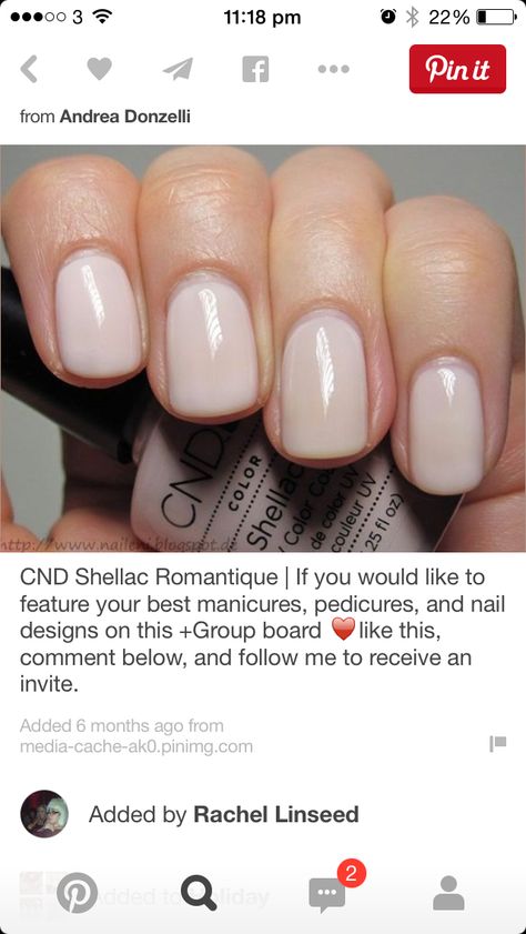 Romantique Nails Shellac, Cnd Romantique, Cnd Shellac, Hair And Nails, Bathrooms, Health And Beauty, Manicure, Nail Polish, Nail Designs