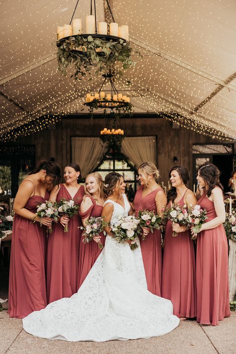 August Wedding Colors Bridesmaid Dress, Rustic Rose Bridesmaid Dresses, Bridesmaid Dress Dusty Rose, Rusty Rose Wedding Colors, Cinammon Rose Bridesmaid Dresses, Rust Rose Bridesmaid Dress, Rustic Wedding Bridesmaid Dresses Color Schemes, Deep Rose Wedding Color Schemes, Cinnamon Rose Fall Wedding