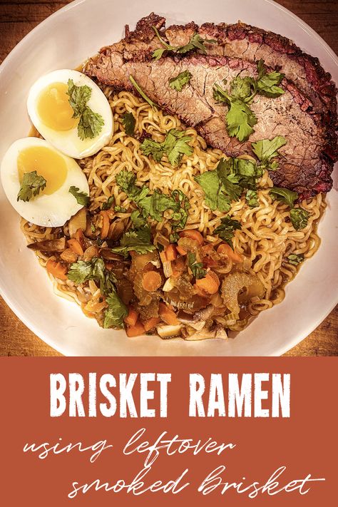 Brisket Ramen Recipe, Brisket Ramen, Jewish Brisket, Brisket Crock Pot, Ramen Soup Recipes, Healthy Ramen, Ramen Recipes Easy, Ramen Broth, Easy Ramen