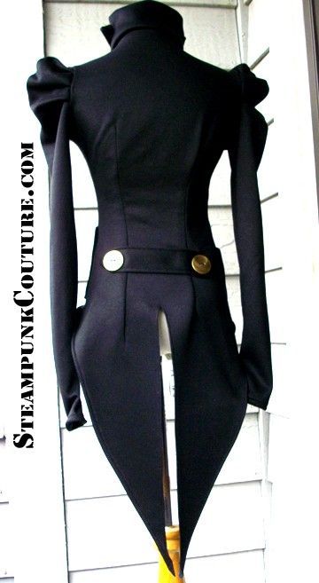 Mad Hatter Costumes for Women | Tail coat (Back) by Steampunk Couture. Steampunk Seamstress, Ringleader Costume, Airship Captain, Dapper Dress, Coat Tails, Tail Coat, Penguin Costume, Ring Master, Mad Hatter Costume