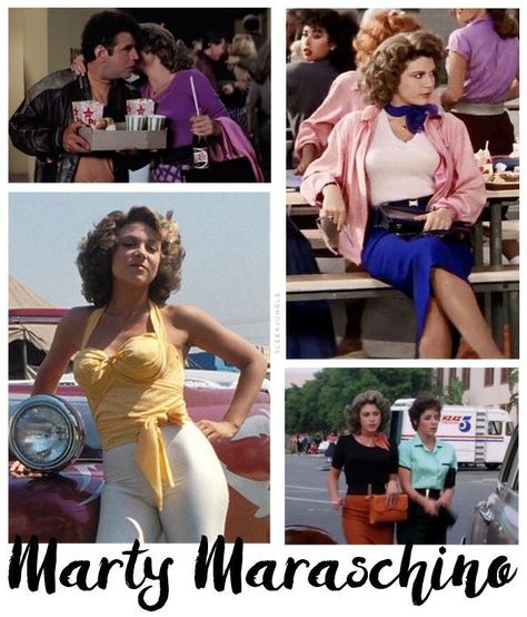 Marty From Grease, Grease Outfits 1950s, Marty Maraschino, Grease Fashion, Grease Style, Grease Outfits, Retro Ponytail, Grease Costumes, Vintage Dress Sewing Patterns