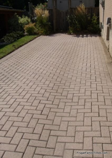 How to Make a Weed-free Brick Driveway (that Stays that way!) | Frugal Family Times Stop Weeds From Growing, Driveway Cracks, Polymeric Sand, Stepping Stone Walkways, Brick Driveway, Driveway Repair, Interlocking Pavers, Asphalt Driveway, Desert Boho