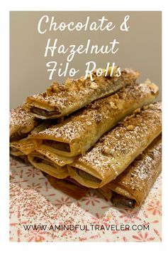 Filo Rolls, Filo Pastry Dessert, Freakshakes Recipe, Filo Pastry Recipes, Nutella Snacks, Phyllo Dough Recipes, Phyllo Recipes, World Chocolate Day, Pastries Recipes Dessert