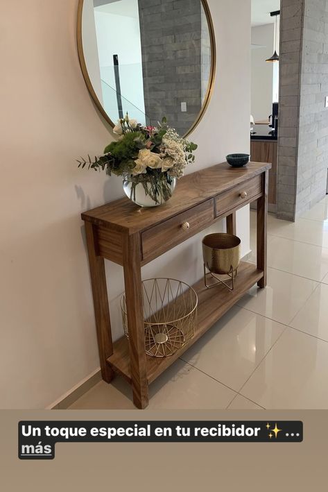 Entrance Console Design, Decor Bedroom Aesthetic, Curtains Door, Living Room Wallpaper, Door House, Colourful Living Room Decor, Wooden Sofa Set Designs, Wallpaper Fall, Console Table Decorating