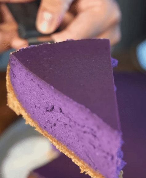 Recipe for Ube Cheesecake Ube Cheesecake Recipe, Ube Cheesecake, Ube Jam, Ube Ice Cream, Ube Recipes, Japanese Cheesecake, Baked Cheesecake Recipe, Easy Cheesecake Recipes, Easy Cheesecake