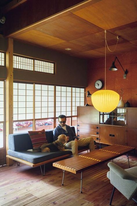 Modernist Interior, Japanese Home Design, Japanese Interiors, Mid Century Modern Interiors, Japanese Interior, Japanese House, Mid Century House, Home Office Design, Interior Furniture