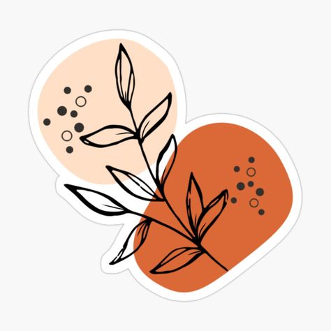 Get my art printed on awesome products. Support me at Redbubble #RBandME: https://www.redbubble.com/i/sticker/Boho-leaves-by-maryamazhar7654/99409683.JCQM3?asc=u Stickers Bonitos, Phone Cover Stickers, Boho Stickers, Pinterest Room, Cover Stickers, Sticker Design Inspiration, Boho Leaves, Colour Art, Minimal Aesthetic