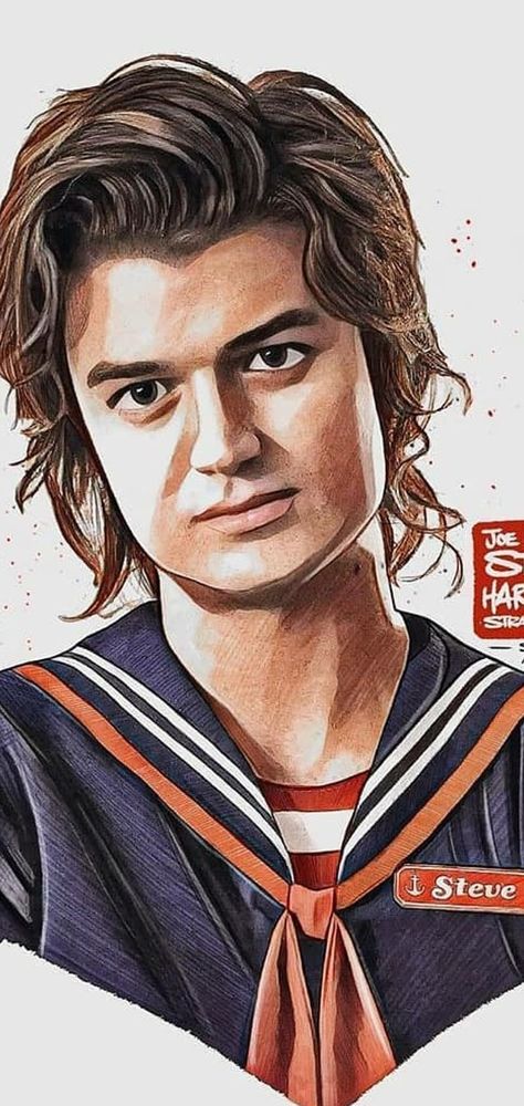 Stranger Things Steve Drawing, Steve Harrington Painting, Steve Harrington Drawing Pencil, Stranger Thing Drawing, Stranger Things Drawings Pencil, Steve Harrington Sketch, Stranger Things Art Drawing, Steve Harrington Drawing, Stranger Things Drawings Ideas