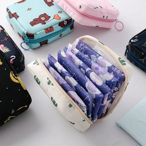 Tampon Storage, Rangement Makeup, Padded Pouch, Cosmetic Bag Organization, Pad Bag, Sac Lunch, Sanitary Napkin, Travel Bag Organization, Sanitary Pads