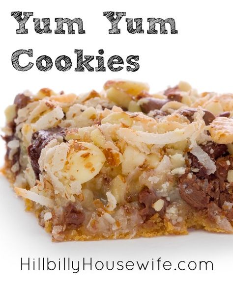 Cookie Bars with coconut and chocolate chips Easy Pineapple Cake, 7 Layer Bars, Magic Cookie Bars, Layer Bars, Keto Chocolate Cake, My Keto, Chicken Pasta Bake, 7 Layer, Out Of Debt