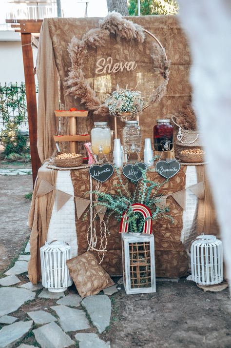 Candy Bar Wedding Rustic, Boho Candy Table, Boho Candy Bar, Candy Bar Wedding, Boho Party, Boho Theme, Candy Table, Surprise Party, Chic Living