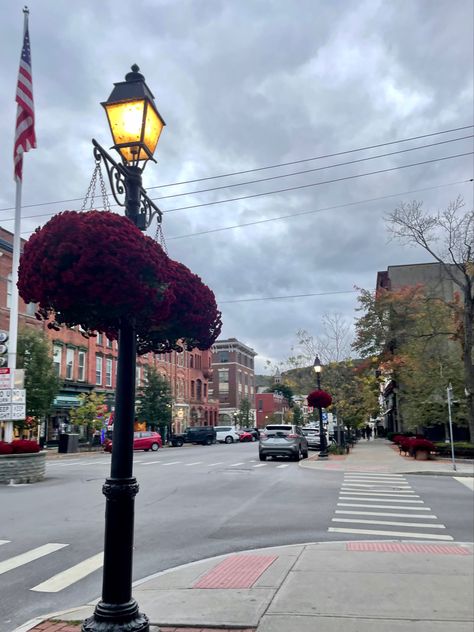 Cooperstown New York Town Village October Fall Autumn Aesthetic Vibes Historic Colonial Antique Vintage Pretty Upstate Northeast North Travel Tourist Northeast Aesthetic, Upstate New York Aesthetic, Kingston New York, Cooperstown New York, Fall Autumn Aesthetic, Childhood Aesthetic, Big Town, North Country, New York Aesthetic