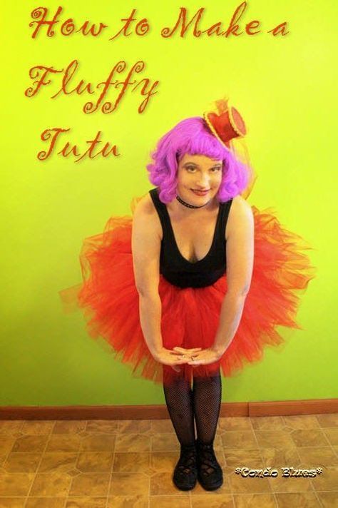 How to make a fluffy no sew tutu for adults or kids. She also tells you have much fabric you need to use to make it super fluffy! #Halloween #costume Diy Tulle Skirt, Craft For Adults, Tutu Tutorial, No Sew Tutu, How To Make Tutu, Steampunk Top Hat, Kids Costumes Girls, Diy Tutu, Diy Costumes Kids