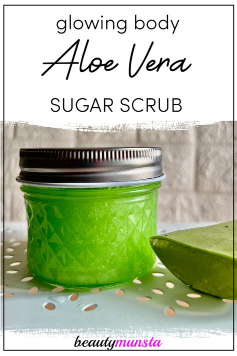 For the perfect body care ritual, try this DIY aloe vera sugar scrub for glowing skin all over your body! A body scrub is a great way to give your whole body some love. Aloe Vera Body Scrub, Aloe Scrub, Aloe Body Scrub, Aloe Vera Scrub Diy, Diy Body Scrubs, Homemade Foot Scrub, Aloe On Face, Aloe Vera For Face, Diy Body Scrub Recipes