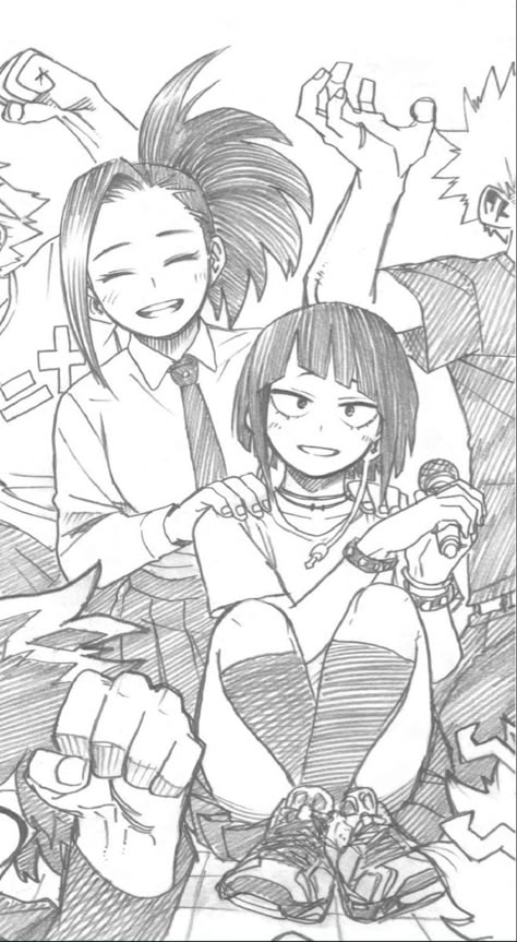 Momo X Jirou Fanart, Momo X Jirou, Jirou Fanart, Tell Me Why, Anime Girlxgirl, My Hero Academia Episodes, My Hero Academia Manga, Anime Sketch, Cute Anime Pics