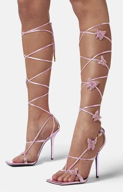 Heels Butterfly, Pink Shoes Heels, Shoes Heels Prom, Butterfly Heels, Fancy Heels, Pretty Heels, Heels Aesthetic, Dr Shoes, Cute Shoes Heels