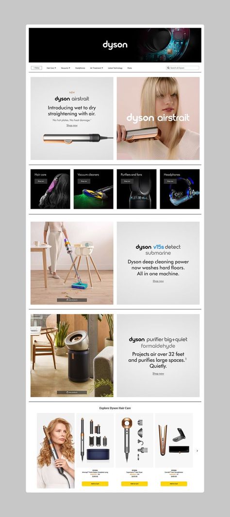 Home page Amazon storefront design inspiration. #amazon #storefront #design #e-commerce #hair #vaccum #fan #headphone #home Amazon Storefront Design, Storefront Design, Contents Design, Amazon Storefront, Amazon Store, Store Design, Page Design, Store Fronts, Home Page