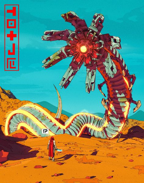 Kenva on Twitter: "Worm 0.20 ETH @Diz_Iz_ ILO World curated by @v_xtra #DizIzArt Link⬇️ https://t.co/rlg31npB5u" / Twitter Desert Cyberpunk, Desert Monster Concept Art, Desert Robot Concept Art, Desert Knight Concept Art, Fantasy Desert Monster, Desert Animal Concept Art, Anime Retro, Warhammer 40k Art, Arte Cyberpunk