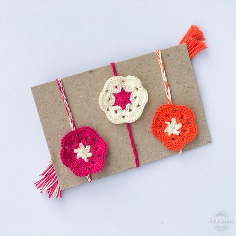 Rakhi Crochet Designs, Crochet Rakhi Pattern, Crochet Rakhi Designs Handmade, Macrame Rakhi, Mandala Rakhi, Rakhi Designs Handmade, Crochet Rakhi, Quilling Rakhi, Rakhi Quotes