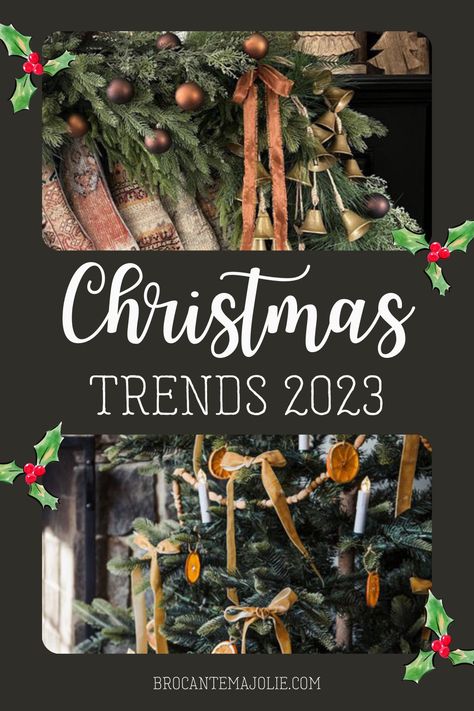 Transform your home into a winter wonderland with the 7 best Christmas trends of 2023. From the elegance of neutral and natural decor to the whimsical charm of cottagecore, vintage, or farmhouse style, these ideas offer endless possibilities for creating a festive atmosphere. Elevate your holiday home with enchanting Christmas decor that reflects the true spirit of the season. French Farmhouse Christmas Tree, Natural Mantle Decor, Decorating Mantles For Christmas Ideas, Current Christmas Decorating Trends, Vintage Country Christmas Decor, Christmas Styling Decor, French Country Christmas Mantle, Christmas Decoration Ideas 2023, Neutral Farmhouse Christmas Decor