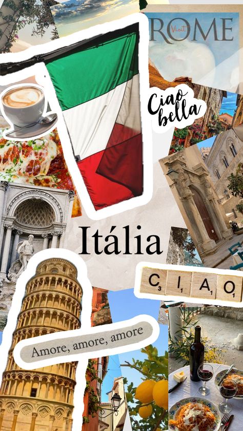 #italy #italia #wallpaperlockscreen #italianfood Italia Aesthetic, Italian Wallpaper, Italy Trip Planning, Italy Vibes, Moving To Italy, Travel Collage, Italy Poster, Living In Italy, Dream Travel Destinations