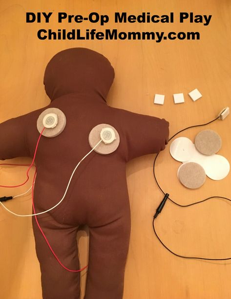 DIY Pre-Op Medical Play Materials - Child Life Mommy Medical Play, Child Life Specialist, Play Doll, Surgical Procedures, Life Tools, Play Therapy, Loose Parts, Private Practice, Teach Kids