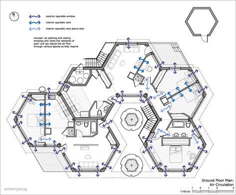 Hexagon Building Design, Hexagonal Building, Hexagon Plan Architecture Design, Hexagon Concept Architecture, Octagonal Architecture Concept, Hexagonal Architecture, Hexagon House, Genius Loci, Architecture Concept Diagram