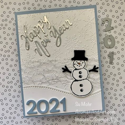 Happy New Year 2021 - Aromas and Art New Year Cards Handmade, New Year Card Making, Paper Crafts Ideas, New Year Card Design, New Year Cards, Happy New Year Cards, New Year's Crafts, New Year Greeting Cards, New Year Greetings