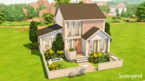 Modern Home Sims 4, Sims 4 Small House, Sims3 House, Sims 4 Modern House, Sims 2 House, Sims 4 Houses Layout, Sims Mobile, Beautiful Modern Homes, Die Sims 4