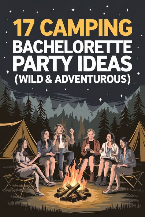 Camping bachelorette party ideas for adventurous pre-wedding fun. Bachelorette Party Weekend Ideas, Bachelor Party Planning, Camping Bachelorette Party, Rustic Camping, Themed Snacks, Camping Bachelorette, Ultimate Bachelorette Party, Bachelorette Party Weekend, Bachelorette Bachelor Party