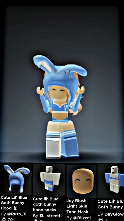 Blue Bunny, Roblox Outfit, Follow Me