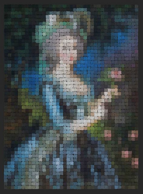 Famous Artworks, Rococo Art, Miniature Embroidery, Pixel Crochet, Pix Art, Famous Artwork, Pixel Pattern, Pixel Art Pattern, Lego Art