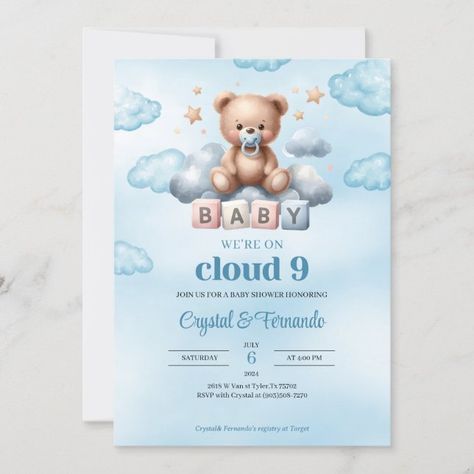 Create your own Invitation | Zazzle Cloud Invitation, Drawing Typography, Friends Illustration, On Cloud Nine, Cloud Nine, Baby Shower Invitations For Boys, Create Your Own Invitations, Cloud 9, Hand Drawing