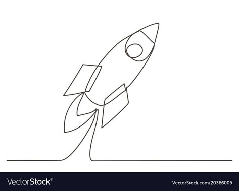 Rocket Line Drawing, Spaceship Illustration, Continuous Line Drawing, Continuous Line, Star Map, Outline Art, Line Art Drawings, Rocket, Line Drawing