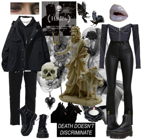 Cabin 13- Hades Outfit | ShopLook Hades Aesthetic Outfit, Hades Outfit Aesthetic, Hades Cabin, Hades Outfit, Daughter Of Hades Aesthetic Outfit, Hades Cabin Outfit, Hades Inspired Outfit, Hades Cabin Headcanons, Hades Underworld