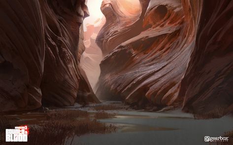 Canyon Photography, Desert Concept Art, Canyon Concept Art, Desert Cave Concept Art, Canyon Fantasy Art, Desert Kingdom Concept Art, Desert Canyon Concept Art, Desert Castle Concept Art, Aesthetic Era