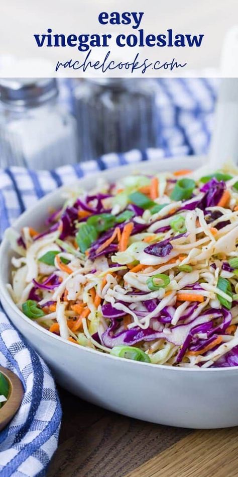 Vinegar Based Coleslaw, Vinegar Based Coleslaw Recipe, Quick Coleslaw, Vinegar Coleslaw, Healthy Coleslaw, Easy Coleslaw, Coleslaw Recipe Easy, Vegan Coleslaw, Coleslaw Salad