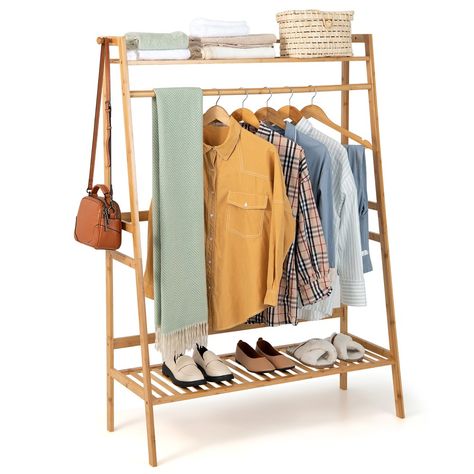 Wooden clothes drying rack