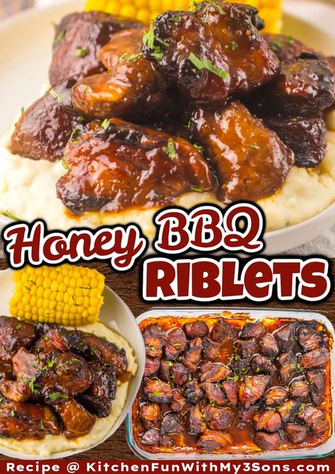 Pork Spareribs Recipe, Riblets Recipe Oven, Pork Riblets Recipe, Pork Spare Ribs Recipe, Pork Riblets, Spareribs Recipe, Riblets Recipe, Boneless Pork Ribs, Sticky Sauce