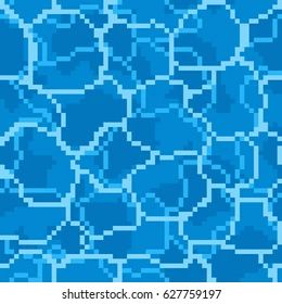 Pixel Art Underwater, Water Pixel Art, Ocean Pixel Art, Pixel Water, Pixel Ocean, Fish Feeding, Living Pool, Underwater Images, Waves Icon