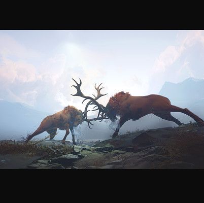 ArtStation - Tyler Smith Captain Fordo, Character Themes, Elk Pictures, Tyler Smith, Deer Artwork, Deer Pictures, Hunting Art, Wild Animals Pictures, Jurassic World Dinosaurs