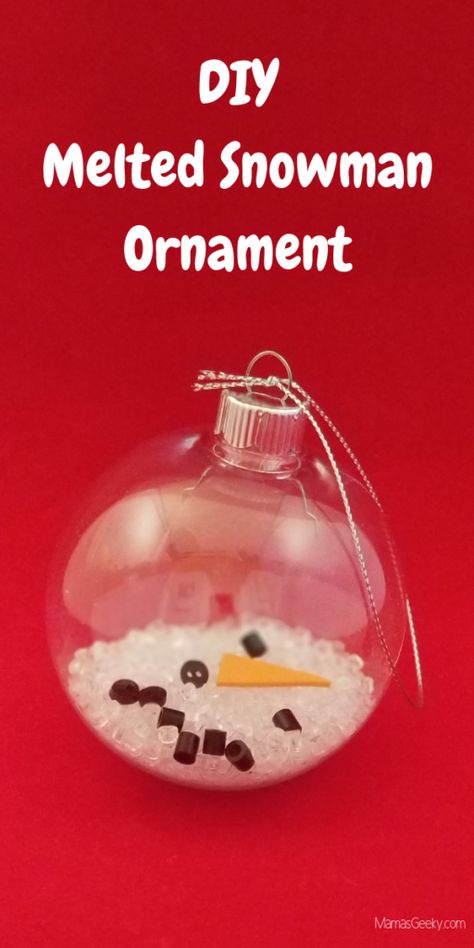 Diy Melted Snowman, Melted Snowman Ornament, Melted Snowman, Diy Christmas Ornaments Easy, Diy Ornament, Holiday Crafts Diy, Diy Christmas Tree Ornaments, Ornament Diy, One Percent