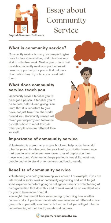 Essay about Community Service (Importance & Benefits) Essay Writing Examples, English Conversation Learning, Informative Essay, Ielts Writing, Essay Writing Skills, Photographie Portrait Inspiration, Interesting English Words, Good Vocabulary Words, English Language Teaching