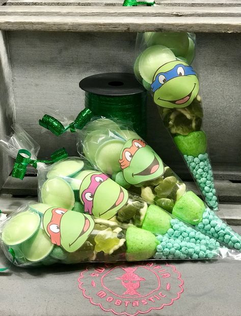 Tmnt Goodie Bag Ideas, Ninja Turtle Birthday Party Favors, Tmnt Birthday Party Favors, Ninja Turtle Favors, Tmnt Party Favors, Ninja Turtle Party Favors, Tmnt Balloons, Ninja Turtle Theme Party, Ninja Turtle Birthday Cake