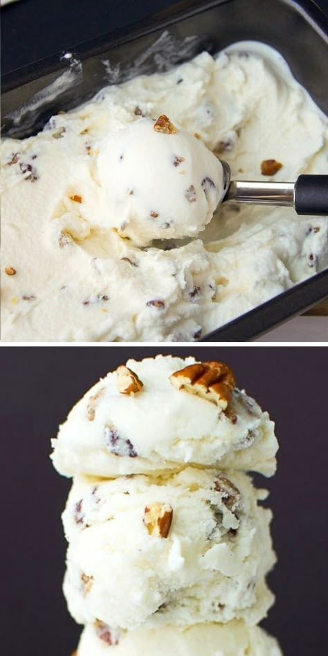 Cuisinart Ice Cream Recipes, Butter Pecan Ice Cream Recipe, Cuisinart Ice Cream Maker Recipes, Homemade Ice Cream Recipes Machine, Best Homemade Ice Cream, Ice Cream Recipes Machine, Cuisinart Ice Cream, Cuisinart Ice Cream Maker, Butter Pecan Ice Cream