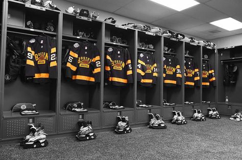 nhl: "Look at those threads. #WinterClassic" Hockey Locker Room, Hockey Locker, Gillette Stadium, Hockey Fans, Instagram Look, National Hockey League, Boston Bruins, Top 40, Locker Room