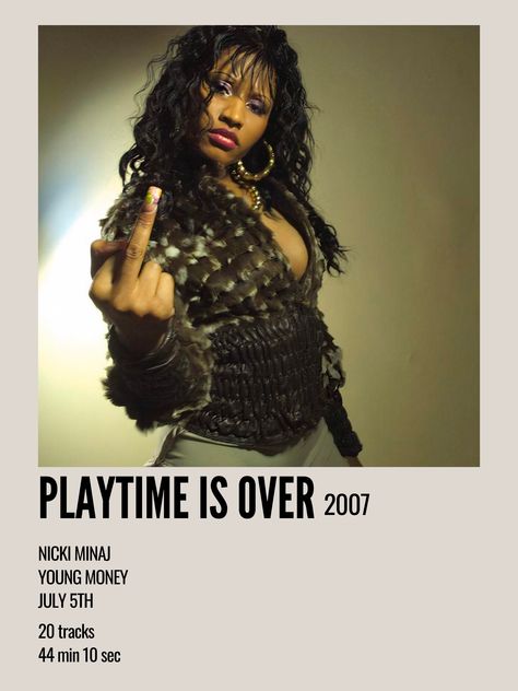 minimal aesthetic polaroid album poster for the playtime is over mixtape by nicki minaj Nikki Manaj, Nicki Minaj Poster, Mini Polaroid, Young Money, Music Poster Ideas, Minimal Aesthetic, Music Album Covers, Music Album, Nicki Minaj