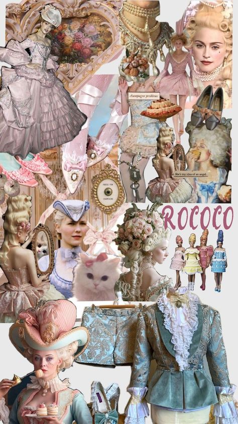 Rococo Moodboard, Moodboard Fashion, Rococo Fashion, Fashion Moodboard, Mood Board Fashion, Rococo, Mood Boards, Champagne, Angel